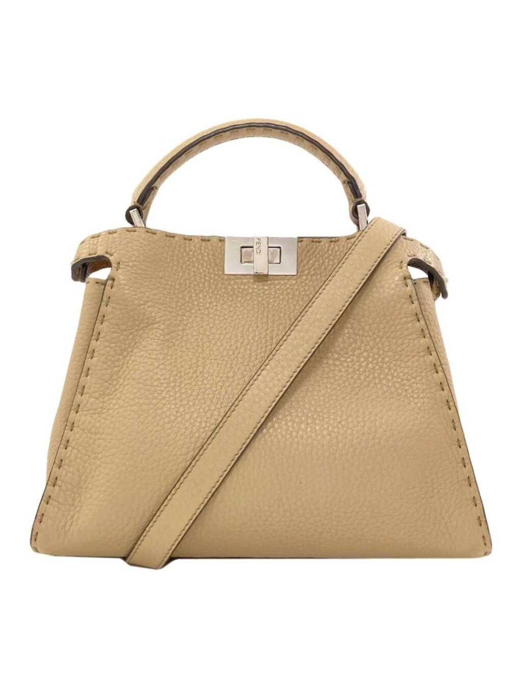Fendi Peekaboo Essential Selleria 2-Way Handbag Calfskin